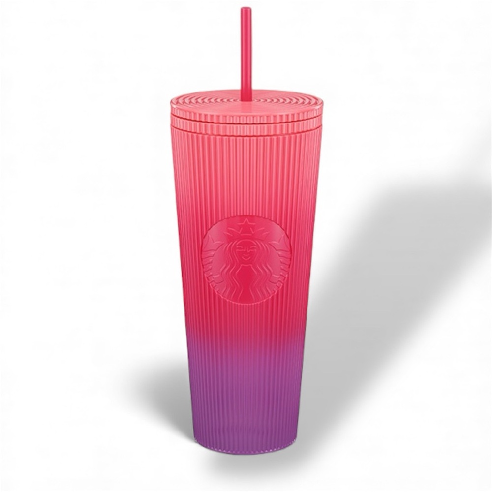 NWT Starbucks Sunset Pleated Cold Cup (24 oz.)